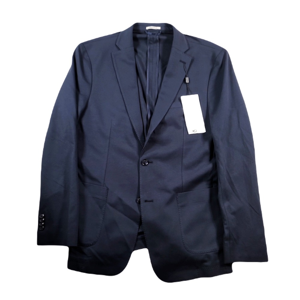 Bar III Slim-Fit Blazer Men 42L Blue Lightweight Cotton Knit Sport coat $295 NEW